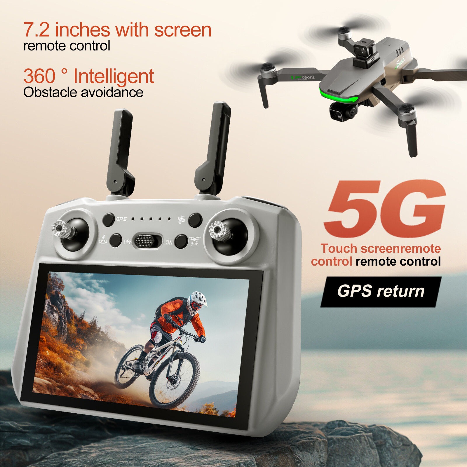 Drone S155 MAX GPS WIFI 3KM FP - Drone Gps Mount recensione e prezzo